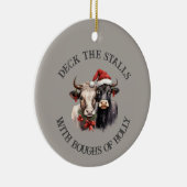 Weihnachtskühe Bauernhof Land Rustikal Keramik Ornament (Rechts)