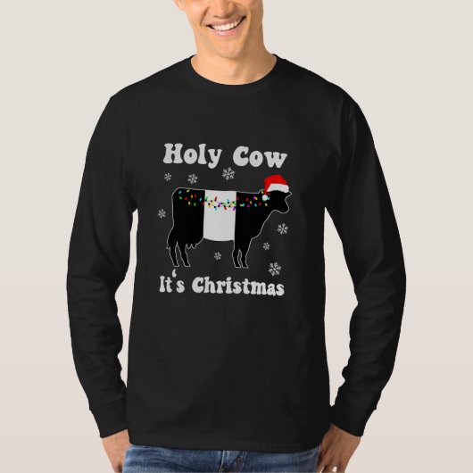 Weihnachtskühe Beltie Belted Galloway Geschenk T- T-Shirt (Vorderseite)