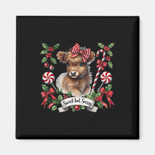 Weihnachtskühe Candy Canes Vintag Heifer Magnet
