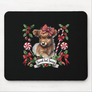 Weihnachtskühe Candy Canes Vintag Heifer Mousepad