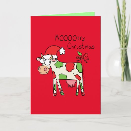 Weihnachtskühe Cartoon Kinder Karte (Vorderseite)