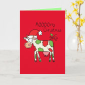 Weihnachtskühe Cartoon Kinder Karte (Gelbe Blume)