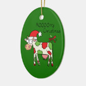Weihnachtskühe Cartoon Kinder Keramik Ornament (Links)