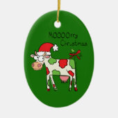 Weihnachtskühe Cartoon Kinder Keramik Ornament (Vorne)