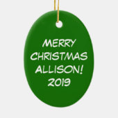 Weihnachtskühe Cartoon Kinder Keramik Ornament (Hinten)