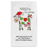 Weihnachtskühe Cartoon Kinder Kleine Geschenktüte (Rückseite)