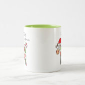 Weihnachtskühe Cartoon Kinder Zweifarbige Tasse (Mittel)