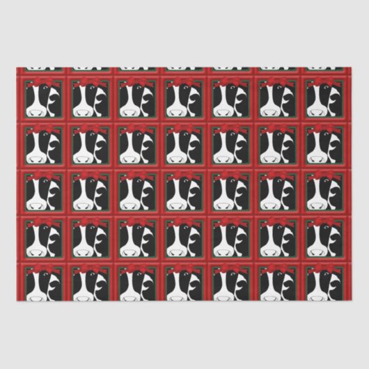 Weihnachtskühe Decoupage 15x20 Seidenpapier (Vorderseite)