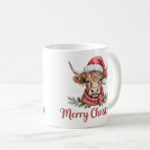Weihnachtskühe | Feierlicher Feiertagskaffee Kaffeetasse (VorderseiteRechts)
