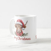 Weihnachtskühe | Feierlicher Feiertagskaffee Kaffeetasse (Vorderseite Links)