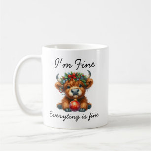 Weihnachtskühe   Feierlicher Feiertagskaffee Kaffeetasse
