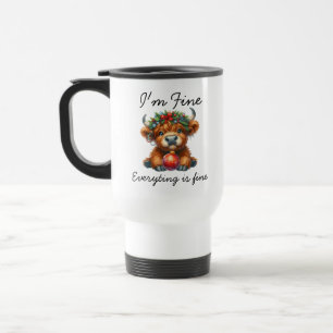 Weihnachtskühe Feierlicher Feiertagskaffee Reisebecher