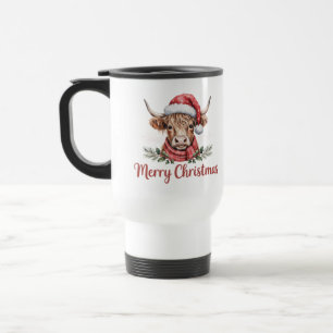 Weihnachtskühe Feierlicher Feiertagskaffee Reisebecher