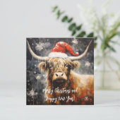 Weihnachtskühe Feiertagskarte (Stehend Vorderseite)