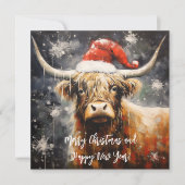 Weihnachtskühe Feiertagskarte (Vorderseite)