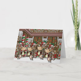 Weihnachtskühe Feiertagskarte