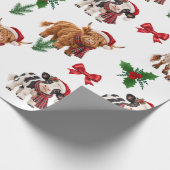 Weihnachtskühe Geschenkpapier (Ecke)