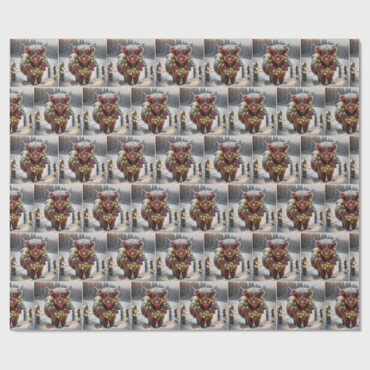 Weihnachtskühe Geschenkpapier (Flach)