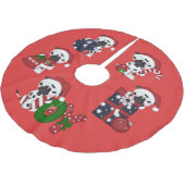 Weihnachtskühe Holiday Country Baum Rock Polyester Weihnachtsbaumdecke (Schrägansicht)