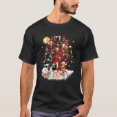 Weihnachtskühe im Winter Treppe Weihnachten T-Shir T-Shirt (Vorderseite)