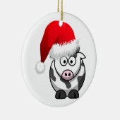 Weihnachtskühe in der Online-Landwirtschaft Keramikornament (Rechts)