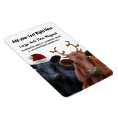 Weihnachtskühe in Weihnachtsmannmütze und Antler Magnet (Rechte Seite)