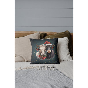 Weihnachtskühe Kissen
