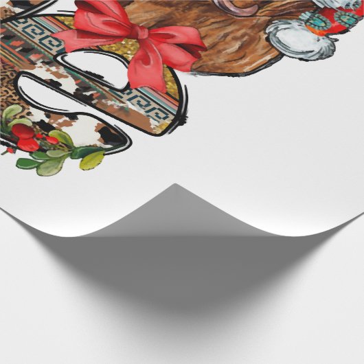 Weihnachtskühe Liebe Geschenkpapier (Ecke)