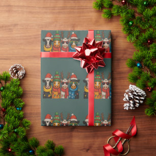 Weihnachtskühe Lover Bauernhof Santa Highland Geschenkpapier