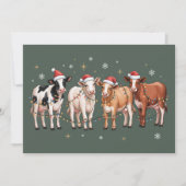 Weihnachtskühe Lover Geschenk Funny Holiday Farm Feiertagskarte (Vorderseite)