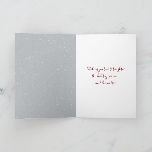 Weihnachtskühe mit Feiertagskrez Feiertagskarte (Innenseite)