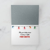 Weihnachtskühe mit glühendem Kraut Feiertagskarte (Innenseite)