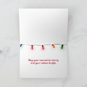 Weihnachtskühe mit Hut Feiertagskarte (Innenseite)