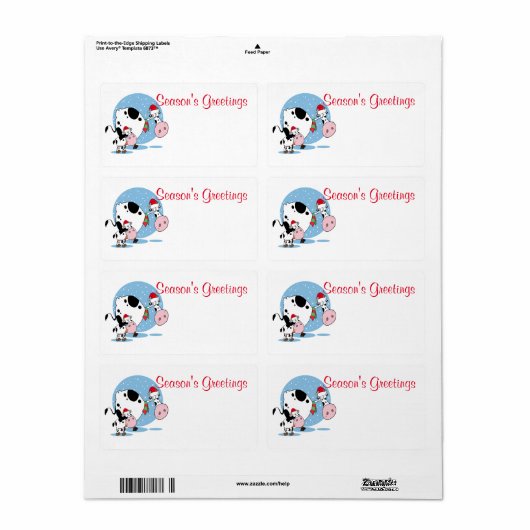 Weihnachtskühe mit Weihnachtsmannmützen (Vorne)