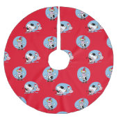 Weihnachtskühe mit Weihnachtsmannmützen Baumrock Polyester Weihnachtsbaumdecke (Vorderseite)