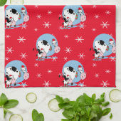Weihnachtskühe mit Weihnachtsmannmützen Handtuch (Gefaltet)