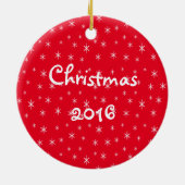 Weihnachtskühe mit Weihnachtsmannmützen Keramikornament (Hinten)