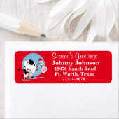 Weihnachtskühe mit Weihnachtsmannmützen Rücksendea (Insitu)