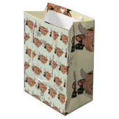 Weihnachtskühe Mittlere Geschenktüte (Vorderseite Schrägansicht)