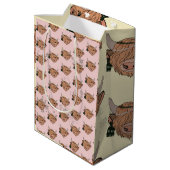 Weihnachtskühe Mittlere Geschenktüte (Rückseite Schrägansicht)