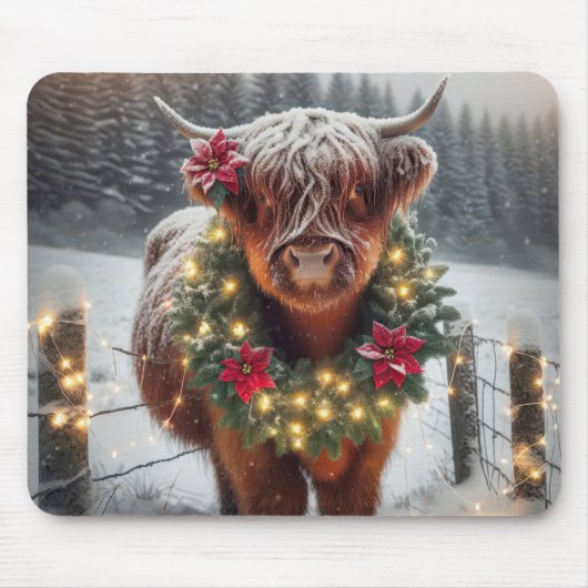 Weihnachtskühe Mousepad (Vorne)