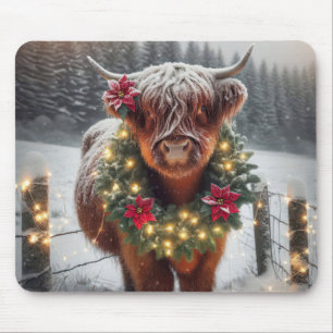 Weihnachtskühe Mousepad