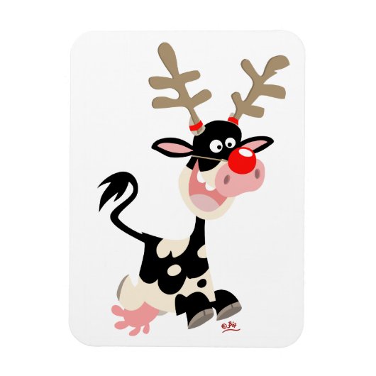 Weihnachtskühe oder Rentier? Flexible Magnet (Vertikal)