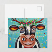 Weihnachtskühe Postkarte (Vorne/Hinten)