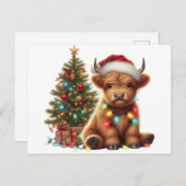 Weihnachtskühe Postkarte (Vorne/Hinten)