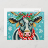 Weihnachtskühe Postkarte (Vorne/Hinten)