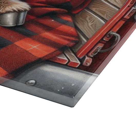 Weihnachtskühe Schneidebrett (Ecke)