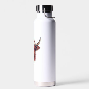 Weihnachtskühe - schottische Weihnachtsmannmütze f Trinkflasche