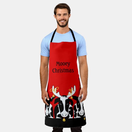 Weihnachtskühe Schürze (Getragen)
