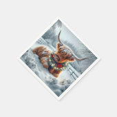 Weihnachtskühe Serviette (Ecke)